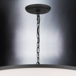 Urban Ambiance - Chandelier - UKC20324 Transitional Indoor Chandelier, 17''H x 30.5''W x 30.5''Dep, Textured Black Finish, Evermont Collection - 