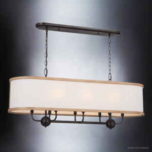 Urban Ambiance - Chandelier - UKC20326 Transitional Indoor Chandelier, 16''H x 13''W x 13''Dep, Anvil Iron Finish, Evermont Collection - 