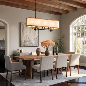Urban Ambiance - Chandelier - UKC20326 Transitional Indoor Chandelier, 16''H x 13''W x 13''Dep, Anvil Iron Finish, Evermont Collection - 