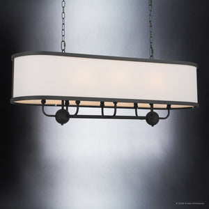 Urban Ambiance - Chandelier - UKC20327 Transitional Indoor Chandelier, 16''H x 13''W x 13''Dep, Textured Black Finish, Evermont Collection - 