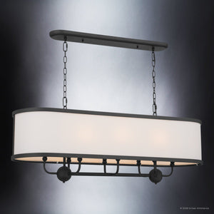 Urban Ambiance - Chandelier - UKC20327 Transitional Indoor Chandelier, 16''H x 13''W x 13''Dep, Textured Black Finish, Evermont Collection - 
