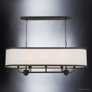 Urban Ambiance - Chandelier - UKC20327 Transitional Indoor Chandelier, 16''H x 13''W x 13''Dep, Textured Black Finish, Evermont Collection - 