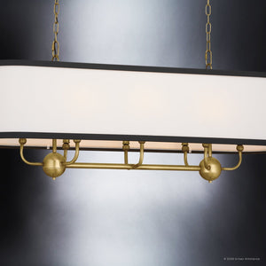 Urban Ambiance - Chandelier - UKC20328 Transitional Indoor Chandelier, 16''H x 13''W x 13''Dep, Natural Brass Finish, Evermont Collection - 