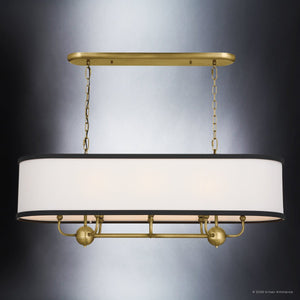 Urban Ambiance - Chandelier - UKC20328 Transitional Indoor Chandelier, 16''H x 13''W x 13''Dep, Natural Brass Finish, Evermont Collection - 