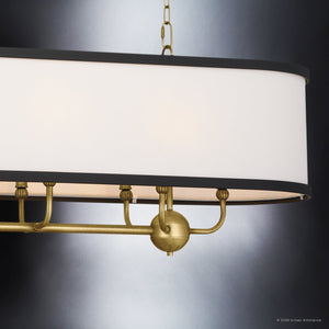 Urban Ambiance - Chandelier - UKC20328 Transitional Indoor Chandelier, 16''H x 13''W x 13''Dep, Natural Brass Finish, Evermont Collection - 
