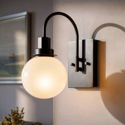 Urban Ambiance - Wall Sconce - UKC20330 Art Deco Indoor Wall Sconce, 11.5''H x 5.75''W x 9''Dep, Black Finish, Stoneleigh Collection - 