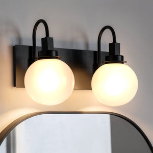 Urban Ambiance - Bath Light - UKC20333 Art Deco Indoor Bath Light, 10.25''H x 14.25''W x 7.5''Dep, Black Finish, Stoneleigh Collection - 