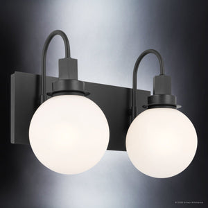 Urban Ambiance - Bath Light - UKC20333 Art Deco Indoor Bath Light, 10.25''H x 14.25''W x 7.5''Dep, Black Finish, Stoneleigh Collection - 