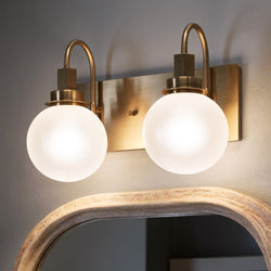 Urban Ambiance - Bath Light - UKC20335 Art Deco Indoor Bath Light, 10.25''H x 14.25''W x 7.5''Dep, Champagne Bronze Finish, Stoneleigh Collection - 