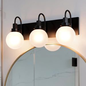 Urban Ambiance - Bath Light - UKC20336 Art Deco Indoor Bath Light, 10.25''H x 22.75''W x 7.5''Dep, Black Finish, Stoneleigh Collection - 