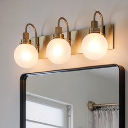 Urban Ambiance - Bath Light - UKC20338 Art Deco Indoor Bath Light, 10.25''H x 22.75''W x 7.5''Dep, Champagne Bronze Finish, Stoneleigh Collection - 