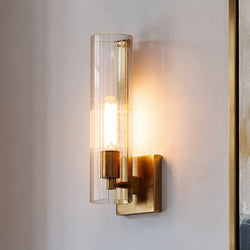 Urban Ambiance - Wall Sconce - UKC20341 Contemporary Indoor Wall Sconce, 14''H x 4.75''W x 5''Dep, Champagne Bronze Finish, Rivendale Collection - 