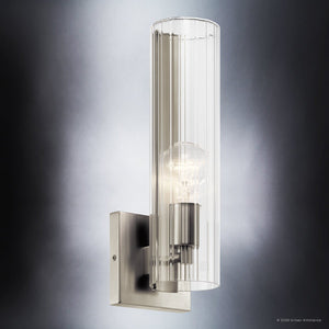 Urban Ambiance - Wall Sconce - UKC20342 Contemporary Indoor Wall Sconce, 14''H x 4.75''W x 5''Dep, Brushed Nickel Finish, Rivendale Collection - 
