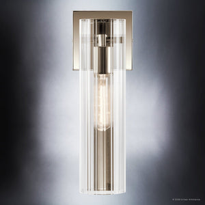 Urban Ambiance - Wall Sconce - UKC20343 Contemporary Indoor Wall Sconce, 14''H x 4.75''W x 5''Dep, Polished Nickel Finish, Rivendale Collection - 