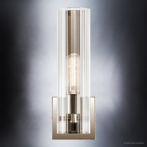 Urban Ambiance - Wall Sconce - UKC20343 Contemporary Indoor Wall Sconce, 14''H x 4.75''W x 5''Dep, Polished Nickel Finish, Rivendale Collection - 