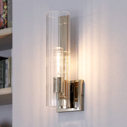 Urban Ambiance - Wall Sconce - UKC20343 Contemporary Indoor Wall Sconce, 14''H x 4.75''W x 5''Dep, Polished Nickel Finish, Rivendale Collection - 