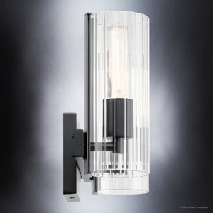 Urban Ambiance - Bath Light - UKC20344 Contemporary Indoor Bath Light, 9.75''H x 13.75''W x 5''Dep, Black Finish, Rivendale Collection - 