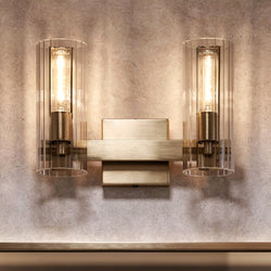 Urban Ambiance - Bath Light - UKC20345 Contemporary Indoor Bath Light, 9.75''H x 13.75''W x 5''Dep, Champagne Bronze Finish, Rivendale Collection - 