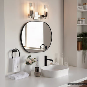 Urban Ambiance - Bath Light - UKC20346 Contemporary Indoor Bath Light, 9.75''H x 13.75''W x 5''Dep, Brushed Nickel Finish, Rivendale Collection - 