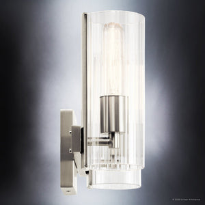 Urban Ambiance - Bath Light - UKC20346 Contemporary Indoor Bath Light, 9.75''H x 13.75''W x 5''Dep, Brushed Nickel Finish, Rivendale Collection - 