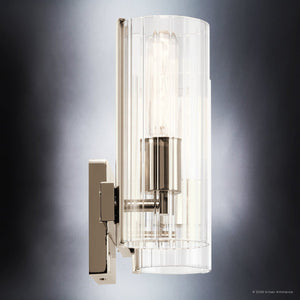 Urban Ambiance - Bath Light - UKC20347 Contemporary Indoor Bath Light, 9.75''H x 13.75''W x 5''Dep, Polished Nickel Finish, Rivendale Collection - 