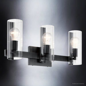 Urban Ambiance - Bath Light - UKC20348 Contemporary Indoor Bath Light, 9.75''H x 22.75''W x 5''Dep, Black Finish, Rivendale Collection - 