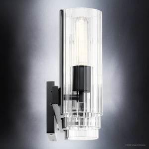 Urban Ambiance - Bath Light - UKC20348 Contemporary Indoor Bath Light, 9.75''H x 22.75''W x 5''Dep, Black Finish, Rivendale Collection - 