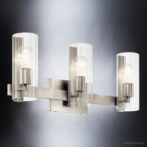 Urban Ambiance - Bath Light - UKC20350 Contemporary Indoor Bath Light, 9.75''H x 22.75''W x 5''Dep, Brushed Nickel Finish, Rivendale Collection - 