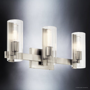 Urban Ambiance - Bath Light - UKC20350 Contemporary Indoor Bath Light, 9.75''H x 22.75''W x 5''Dep, Brushed Nickel Finish, Rivendale Collection - 