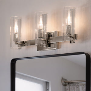 Urban Ambiance - Bath Light - UKC20351 Contemporary Indoor Bath Light, 9.75''H x 22.75''W x 5''Dep, Polished Nickel Finish, Rivendale Collection - 