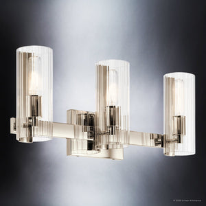 Urban Ambiance - Bath Light - UKC20351 Contemporary Indoor Bath Light, 9.75''H x 22.75''W x 5''Dep, Polished Nickel Finish, Rivendale Collection - 