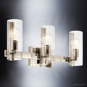 Urban Ambiance - Bath Light - UKC20351 Contemporary Indoor Bath Light, 9.75''H x 22.75''W x 5''Dep, Polished Nickel Finish, Rivendale Collection - 
