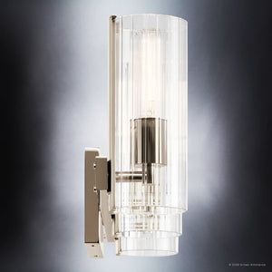 Urban Ambiance - Bath Light - UKC20351 Contemporary Indoor Bath Light, 9.75''H x 22.75''W x 5''Dep, Polished Nickel Finish, Rivendale Collection - 