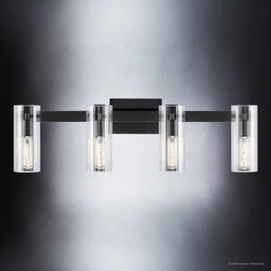 Urban Ambiance - Bath Light - UKC20352 Contemporary Indoor Bath Light, 9.75''H x 32''W x 5''Dep, Black Finish, Rivendale Collection - 
