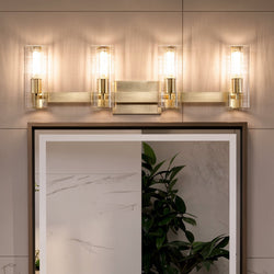 Urban Ambiance - Bath Light - UKC20353 Contemporary Indoor Bath Light, 9.75''H x 32''W x 5''Dep, Champagne Bronze Finish, Rivendale Collection - 