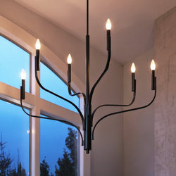 Urban Ambiance - Chandelier - UKC20360 Modern Indoor Chandelier, 33''H x 36.25''W x 36.25''Dep, Black Finish, Westmere Collection - 