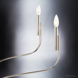 Urban Ambiance - Chandelier - UKC20362 Modern Indoor Chandelier, 33''H x 36.25''W x 36.25''Dep, Polished Nickel Finish, Westmere Collection - 