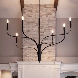 Urban Ambiance - Chandelier - UKC20363 Modern Indoor Chandelier, 35.25''H x 47.25''W x 47.25''Dep, Black Finish, Westmere Collection - 