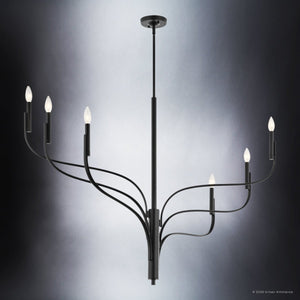 Urban Ambiance - Chandelier - UKC20363 Modern Indoor Chandelier, 35.25''H x 47.25''W x 47.25''Dep, Black Finish, Westmere Collection - 