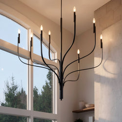 Urban Ambiance - Chandelier - UKC20366 Modern Indoor Chandelier, 47.75''H x 47.75''W x 47.75''Dep, Black Finish, Westmere Collection - 