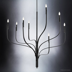 Urban Ambiance - Chandelier - UKC20366 Modern Indoor Chandelier, 47.75''H x 47.75''W x 47.75''Dep, Black Finish, Westmere Collection - 