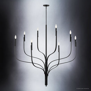 Urban Ambiance - Chandelier - UKC20366 Modern Indoor Chandelier, 47.75''H x 47.75''W x 47.75''Dep, Black Finish, Westmere Collection - 