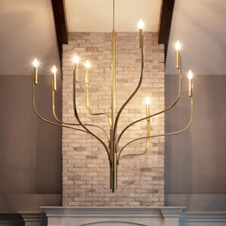 Urban Ambiance - Chandelier - UKC20367 Modern Indoor Chandelier, 47.75''H x 47.75''W x 47.75''Dep, Champagne Bronze Finish, Westmere Collection - 