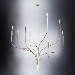 Urban Ambiance - Chandelier - UKC20368 Modern Indoor Chandelier, 47.75''H x 47.75''W x 47.75''Dep, Polished Nickel Finish, Westmere Collection - 