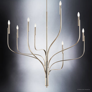 Urban Ambiance - Chandelier - UKC20368 Modern Indoor Chandelier, 47.75''H x 47.75''W x 47.75''Dep, Polished Nickel Finish, Westmere Collection - 