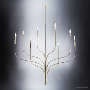 Urban Ambiance - Chandelier - UKC20368 Modern Indoor Chandelier, 47.75''H x 47.75''W x 47.75''Dep, Polished Nickel Finish, Westmere Collection - 