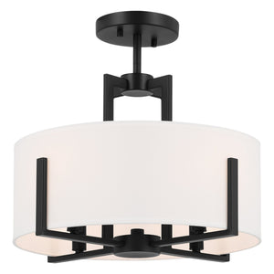 Urban Ambiance - Pendant - UKC20370 Transitional Ceiling Fixture, 14.25''H x 15.5''W x 15.5''Dep, Black Finish, Oakmont Collection -