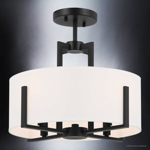 Urban Ambiance - Pendant - UKC20370 Transitional Indoor Pendant, 14.25''H x 15.5''W x 15.5''Dep, Black Finish, Oakmont Collection - 