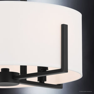 Urban Ambiance - Pendant - UKC20370 Transitional Indoor Pendant, 14.25''H x 15.5''W x 15.5''Dep, Black Finish, Oakmont Collection - 