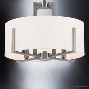 Urban Ambiance - Pendant - UKC20371 Transitional Indoor Pendant, 14.25''H x 15.5''W x 15.5''Dep, Classic Pewter Finish, Oakmont Collection - 